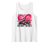 Jungen Valentine Monster Truck Crushin Hearts Kids Tank Top