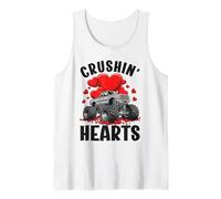Jungen Valentine Monster Truck Crushin Hearts Kids Tank Top