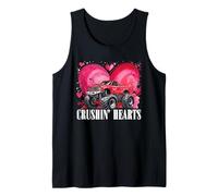 Jungen Valentine Monster Truck Crushin Hearts Kids Tank Top