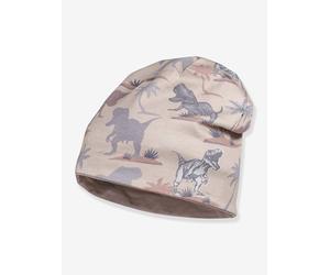 Jungen Wende-Beanie DINOSAUR maximo taupe Gr. 51/53 cm