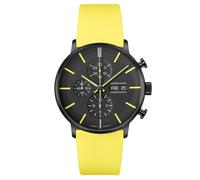 Junghans 027/4473.00 Form A Chronoscope Herrenarmbanduhr Gelb/Schwarz