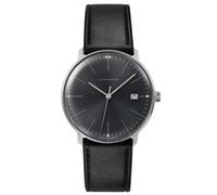 Junghans 41/4465.02 max bill Herren-Armbanduhr Schwarz mit Saphirglas