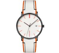 Junghans 41/4480.00 Unisex-Armbanduhr Form Quarz Weiß/Orange
