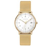 Junghans -max bill Damenuhr Gold Weiß Quarz Saphirglas 33mm- 047/7452.46