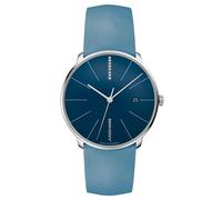 JUNGHANS Damenuhr Meister Fein Automatic mit Diamanten Blau 27/4356.00