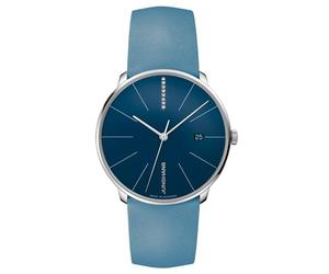 JUNGHANS Damenuhr Meister Fein Automatic mit Diamanten Blau 27/4356.00