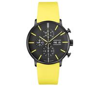 Junghans 027/4473.00 Form A Chronoscope Herrenarmbanduhr Gelb/Schwarz
