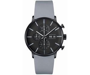 Junghans -FORM A Chronoscope Herrenuhr Grau Schwarz Automatik Saphirglas 42mm- 027/4371.00