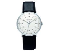 Junghans Herren-Armbanduhr XL Max Bill Automatic Analog Automatik Leder 027/4700.00