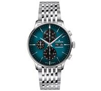 JUNGHANS Herren-Automatikuhr Meister Chronoscope Stahl/Petrol 27/4622.46