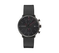 Junghans -max bill Chronoscope Bauhaus Herrenuhr Schwarz Automatik Saphirglas 40mm- 027/4409.02