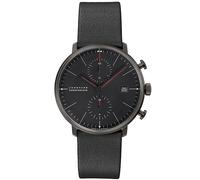 Junghans -max bill Chronoscope Bauhaus Herrenuhr Schwarz Automatik Saphirglas 40mm- 027/4409.02