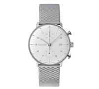 JUNGHANS Max Bill Chronoscope Automatikuhr Saphir Stahl Mesh Milano 027/4003.46