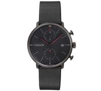 Junghans -max bill Chronoscope Bauhaus Herrenuhr Schwarz Automatik Saphirglas 40mm- 027/4409.02