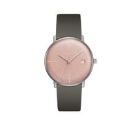 Junghans 47/4555.02 max bill Damenuhr mit Lederband Grau/Rosa