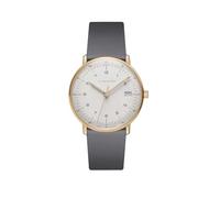 JUNGHANS max Bill Damenuhr mit Saphirglas Grau/Goldfarben 47/7854.02