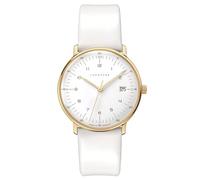 JUNGHANS max bill Damenuhr mit Saphirglas Weiß/Goldfarben 47/7451.02