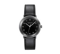 JUNGHANS Max Bill Handaufzug Uhr Saphir Stahl Leder 027/3702.02