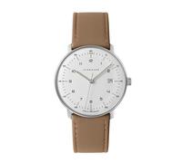 JUNGHANS max Bill Herren-Armbanduhr Beige mit Saphirglas 41/4562.02 | Made in Germany, moderne Herrenuhr mit Quarzwerk