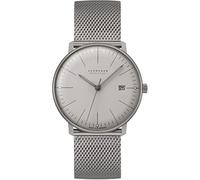 JUNGHANS max Bill Herren-Funkuhr Mega Solar Titan Saphirglas 59/2022.46 | flache Herrenuhr im Bauhaus Stil,