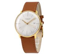 Herrenuhr Junghans Max Bill Automatic mit silberfarbenem Zifferblatt und Kalbsleder-Armband 027/7002.02