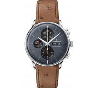 Junghans -Meister Chronoscope Herrenuhr Saphirgrau Braun Automatik Saphirglas 41mm- 027/4224.02