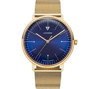 Junkers Bauhaus 38mm Analog Quarz Damenuhr Edelstahlarmband blau 9.07.01.01.M