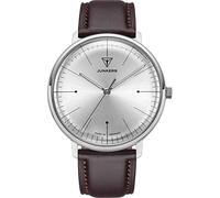 Junkers Bauhaus 38mm Analog Quarz Damenuhr Lederarmband Silber 9.06.01.03
