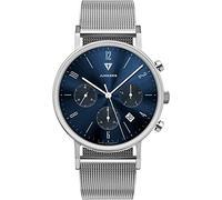 Junkers Dessau Analog Quarzuhr Chronograph Edelstahlarmband Saphirglas blau 9.19.01.01.M