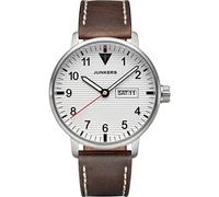 Junkers Eurasia 40mm Herrenuhr Silber Wellblechlook 9.59.01.03 Made in Germany K1 Sicherheitsglas