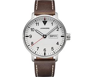 Junkers Eurasia 40mm Herrenuhr Silber Wellblechlook 9.59.01.03 Made in Germany K1 Sicherheitsglas