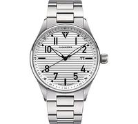 Junkers Fliegeruhr Wellblech - Silber Metallarmband 9.02.03.03.M Pilotenuhr