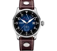 Junkers Herren Armbanduhr Flieger Gangreserve 9.64.01.01 Automatik Lederband braun