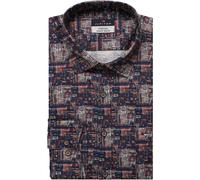 Jupiter Casual Short Style Hemd rot, Gemustert