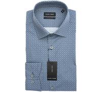 Jupiter Modern Fit Hemd mittelblau, Gemustert