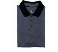 Jupiter Poloshirt Dunkelblau fein gemustert (XL)