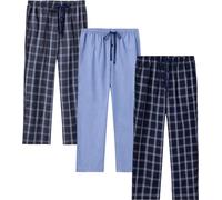 JupiterSecret Mens Pajama Pants Set Cotton Plaid Sleep & Lounge Pants, PJ Bottoms with Pockets and Button Fly