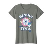 Jurassic Park Bingo! Dino DNA Pastel Colors Big Chest Logo T-Shirt, Damen, Heidekraut/Armeegrün, M