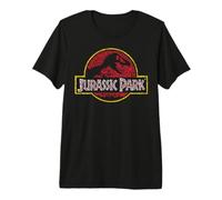 Jurassic Park Classic Fossil Build Up Logo Premium T-Shirt