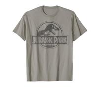 Jurassic Park Classic Logo Faded Black T-Shirt