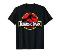 Jurassic Park Classic Red And Yellow T-Rex Logo T-Shirt