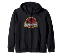 Jurassic Park Classic Retro Red Doodle Transparent Logo Kapuzenjacke