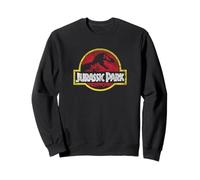 Jurassic Park Classic Retro Red Doodle Transparent Logo Sweatshirt