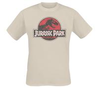 Jurassic Park Grunge Logo Jurassic T-Shirt sand in L