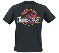 Jurassic Park Herren Classic Logo T-Shirt, Schwarz, XL