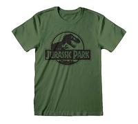 Jurassic Park Logo Männer T-Shirt grün XL 100% Baumwolle Fan-Merch, Filme, Nachhaltigkeit