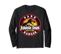 Jurassic Park Ranger Danger Icon mit orangefarbenem Farbverlauf C1 Langarmshirt