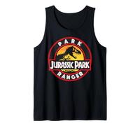 Jurassic Park Ranger Danger Symbol mit orangefarbenem Farbverlauf Tank Top