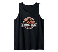 Jurassic Park T-Rex Skeleton Classic Logo Vintage Tank Top