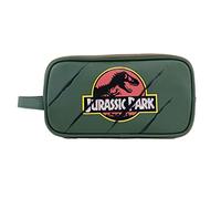 Jurassic World Kulturbeutel, Kulturbeutel, für Reisen, Fitnessstudio, Schule, Organizer, Zubehör, Grün, 30. Jahrestag, offizielles Produkt (CyP Brands)
